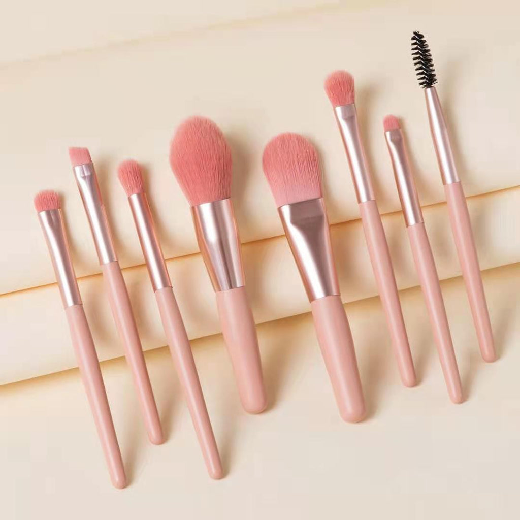8Pcs Makeup Brushes Pro Pink