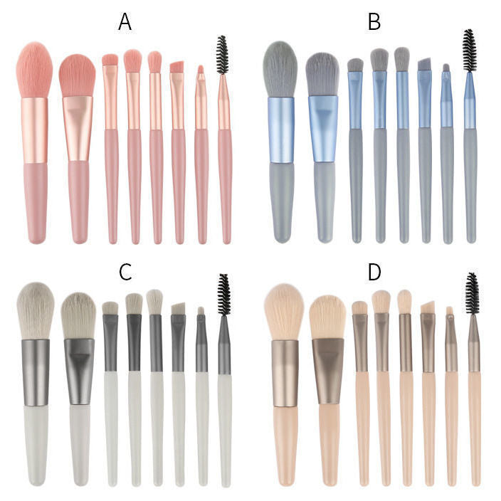 8Pcs Makeup Brushes Pro Pink