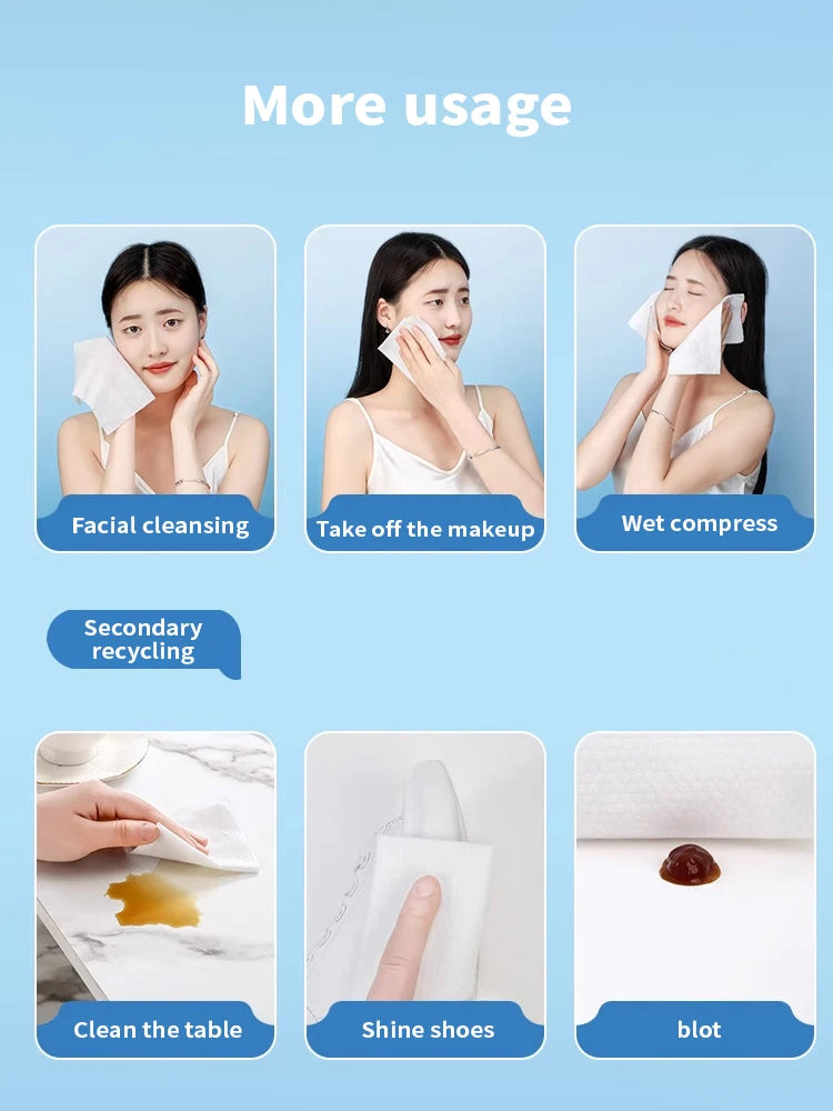 100PCS Natural Disposable Face Towel
