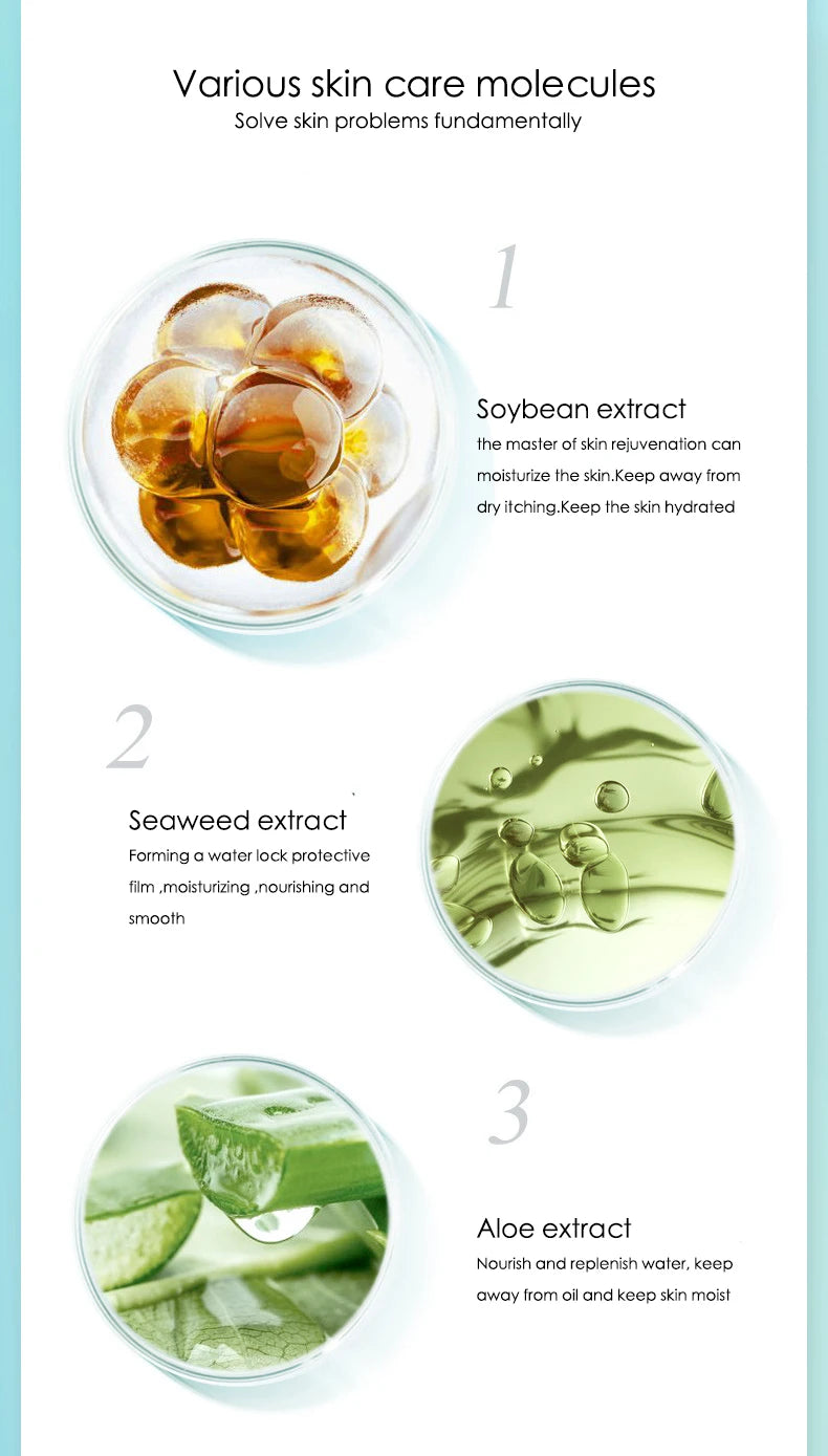 10pcs Hyaluronic Acid Hydrating Facial Mask