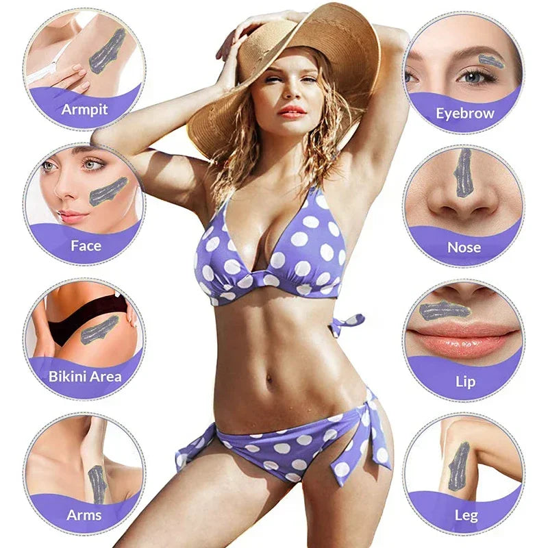 50g Hard Wax for Hair Removal Wax Beads for Sensitive Skin and Brazilian Waxing