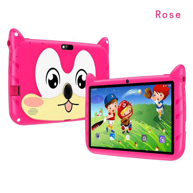 5G WiFi 7 Inch Kids Tablet Quad Core 4GB RAM 64GB ROM Dual Cameras