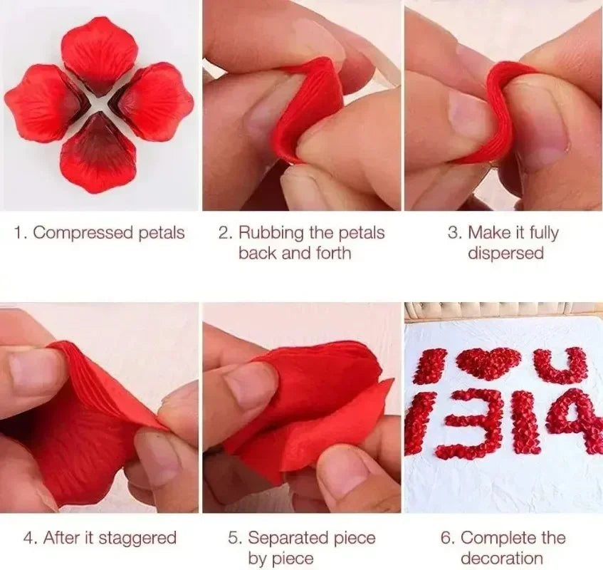 Artificial Fake Rose Petals Red Roses Petal Flower
