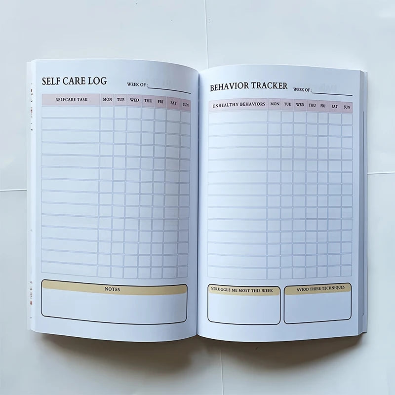 2026 Mental Health Journal Weekly Therapy Notebook for Self Reflection/Care with  Mood Tracking Diary