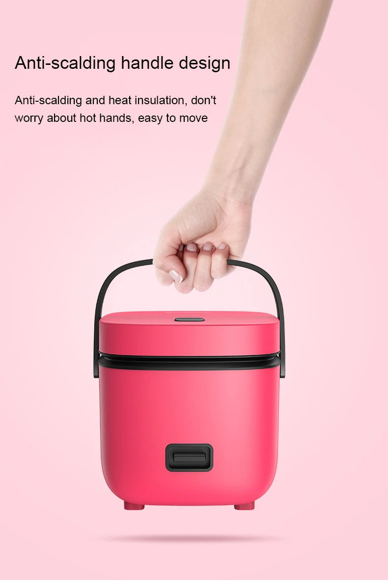 1.2L Mini Electric Rice Cooker Intelligent Automatic Household Kitchen Cooker 1-2 People Small Food Warmer Steamer