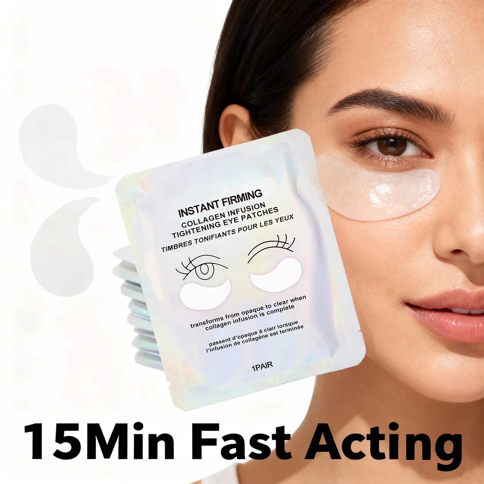 Collagen Under Eye Patches 8 Pairs Hydrogel Eye Mask for Dark Circles Puffy Eyes Wrinkles