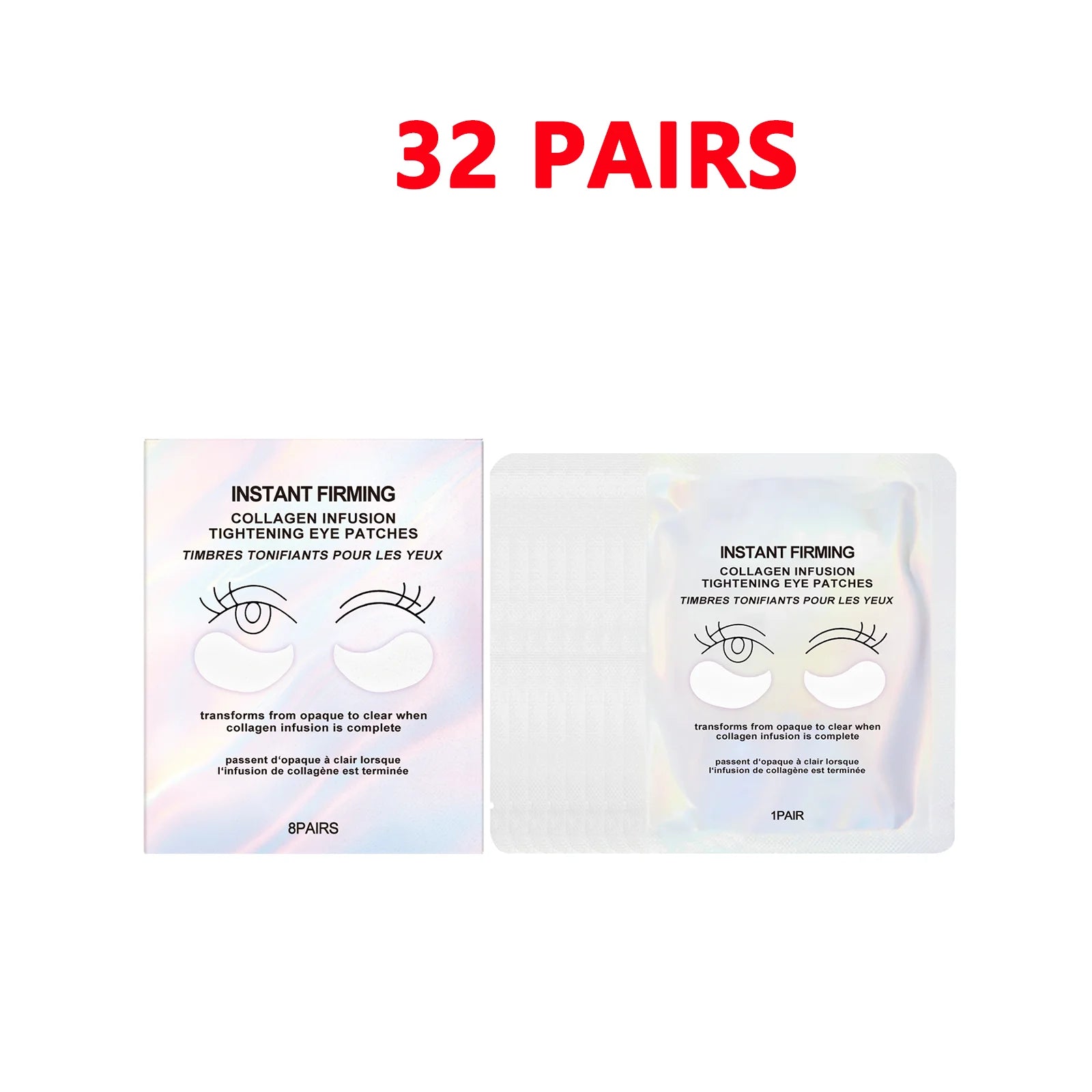 Collagen Under Eye Patches 8 Pairs Hydrogel Eye Mask for Dark Circles Puffy Eyes Wrinkles