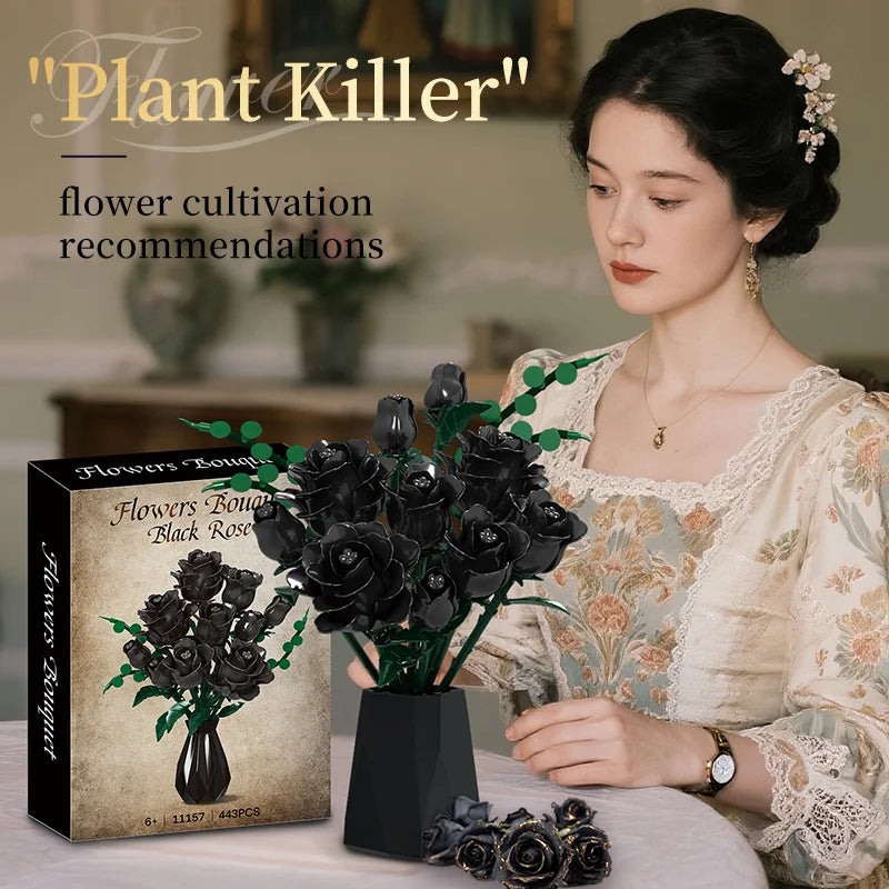 Black Color Rose Bouquet