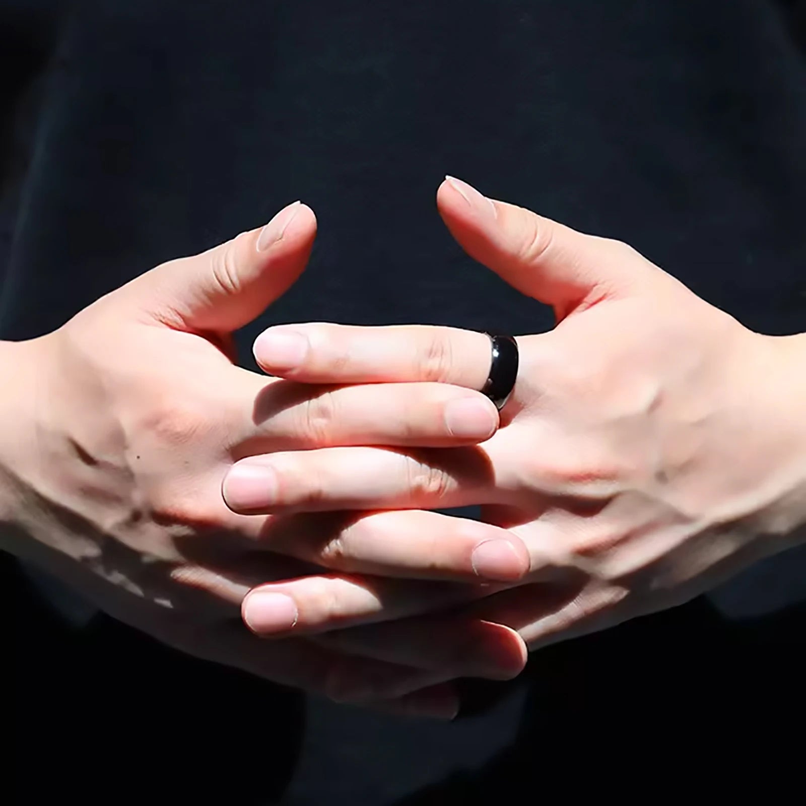 Chip RFID Black or White Ceramics Smart Finger Rewrite Ring 125KHZ