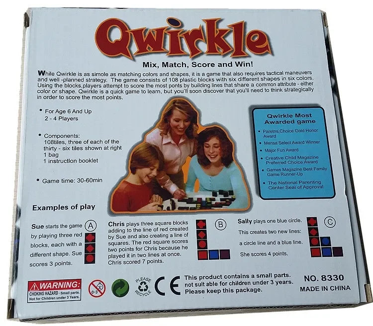 Children's Educational Toys Qwirkle Wooden Chess
