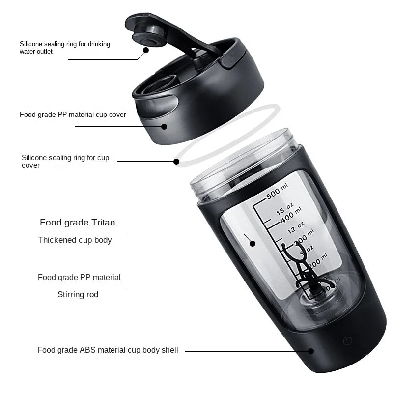 22Oz Electric  Shaker Bottles USB-Rechargeable