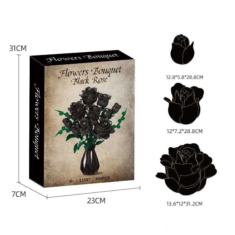 Black Color Rose Bouquet