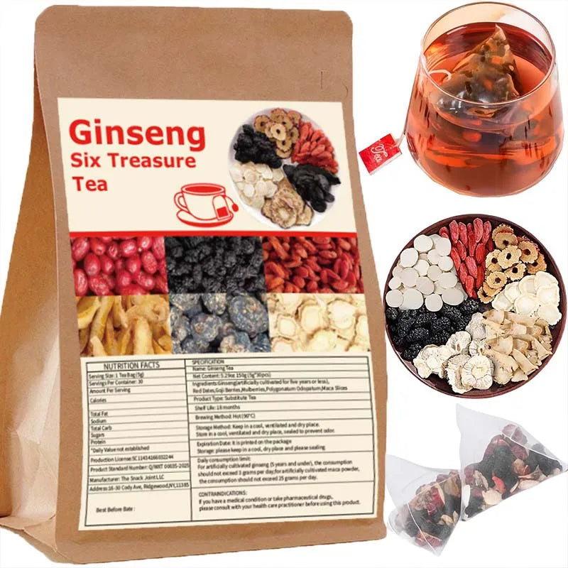 30 bags of Ginseng Six Treasures Tea - Traditional Chinese Herbal Medicine