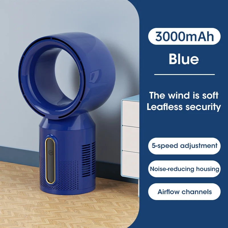 Desktop Bladeless Electric Table Fan 5 Speed