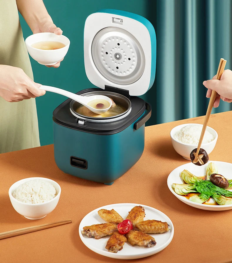 1.2L Mini Electric Rice Cooker Intelligent Automatic Household Kitchen Cooker 1-2 People Small Food Warmer Steamer