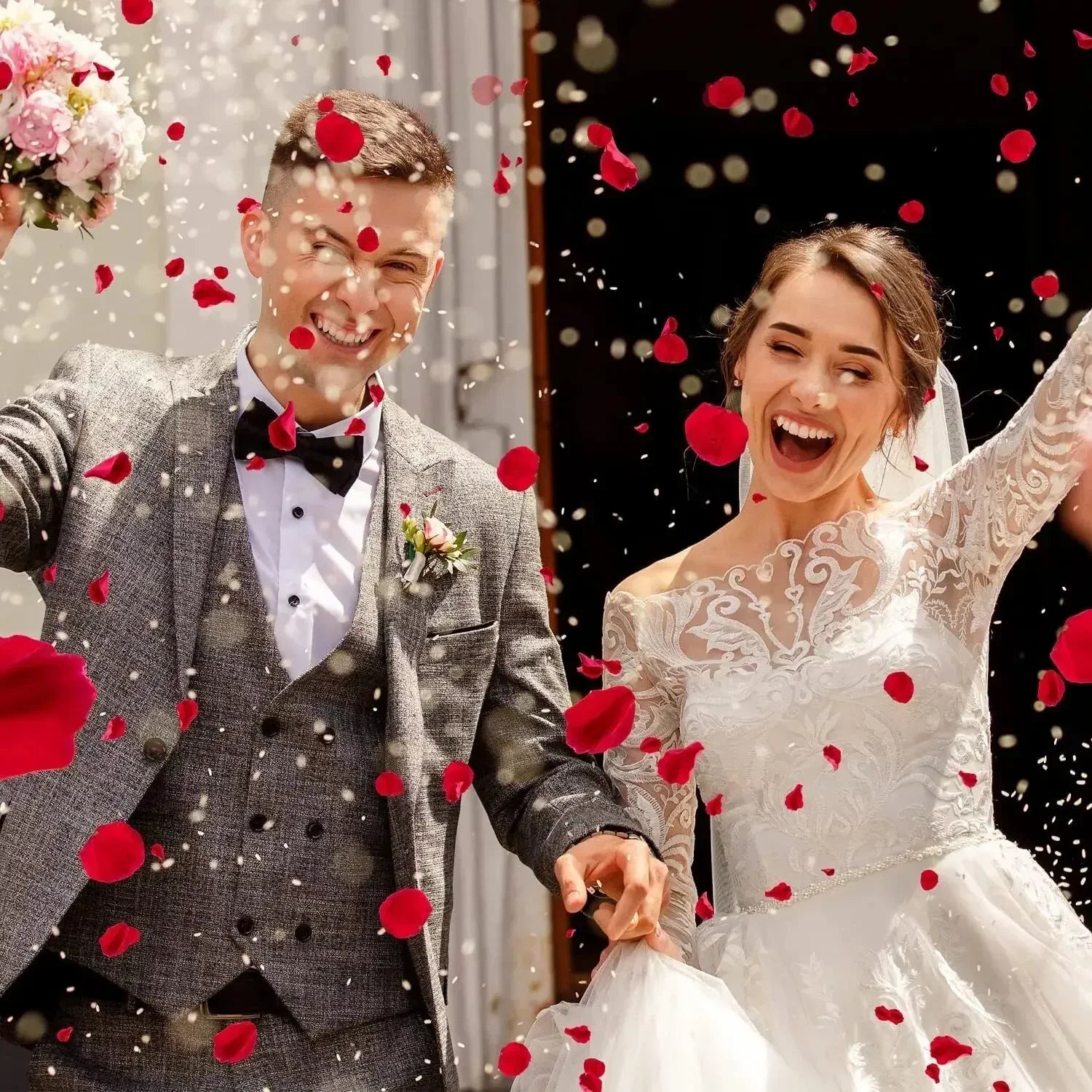 Artificial Fake Rose Petals Red Roses Petal Flower