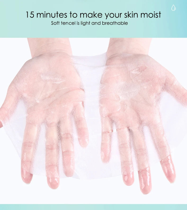 10pcs Hyaluronic Acid Hydrating Facial Mask