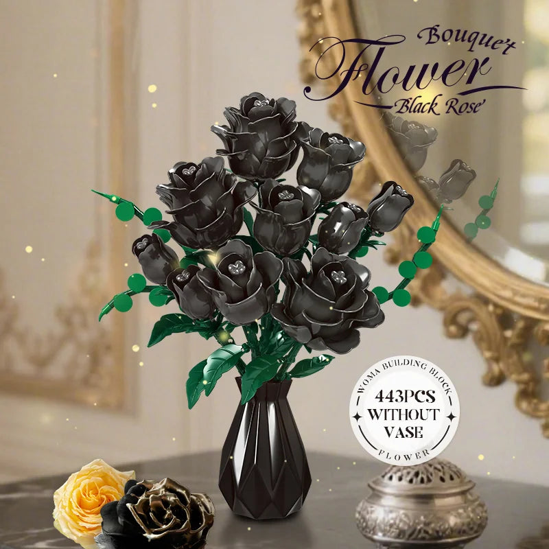 Black Color Rose Bouquet