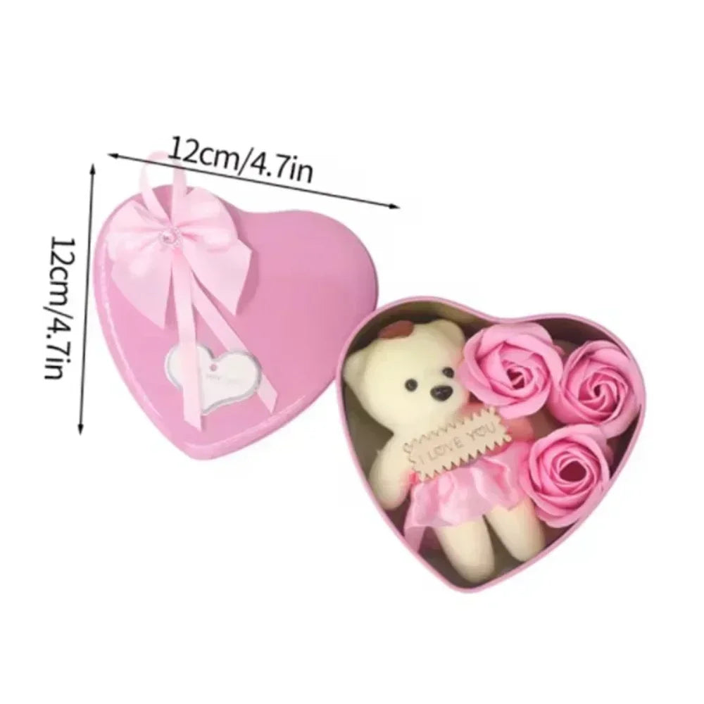 Bear and Rose Soap Gift Box