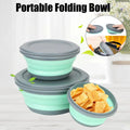 3 Pieces Silicone Folding Bowls with Lid