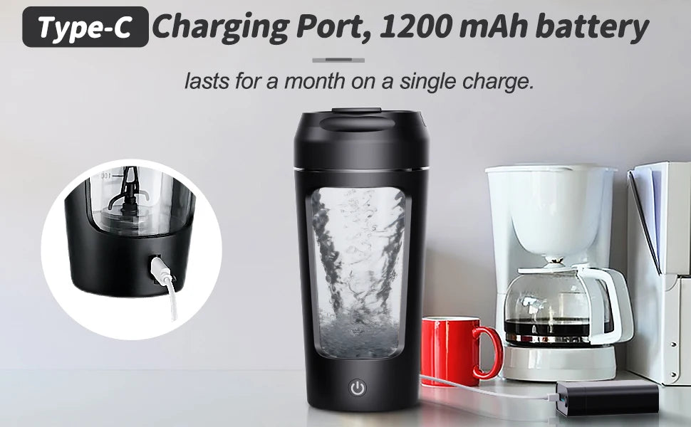 22Oz Electric  Shaker Bottles USB-Rechargeable