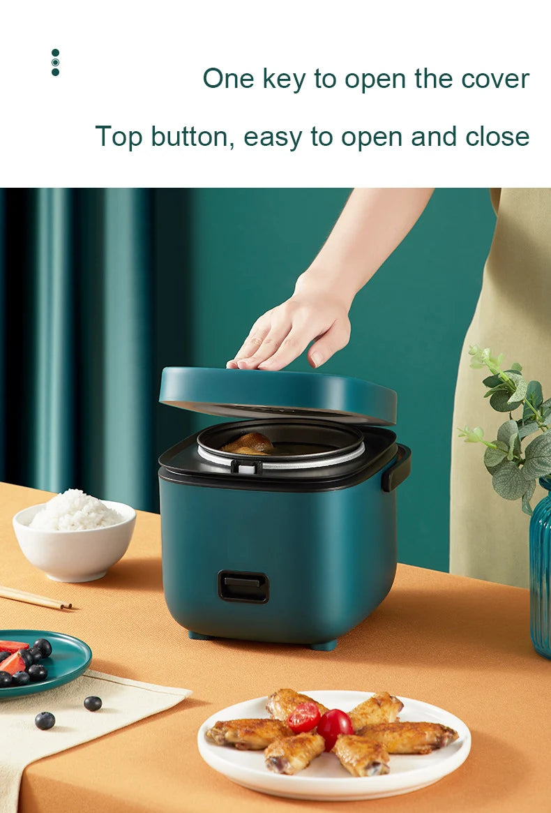 1.2L Mini Electric Rice Cooker Intelligent Automatic Household Kitchen Cooker 1-2 People Small Food Warmer Steamer