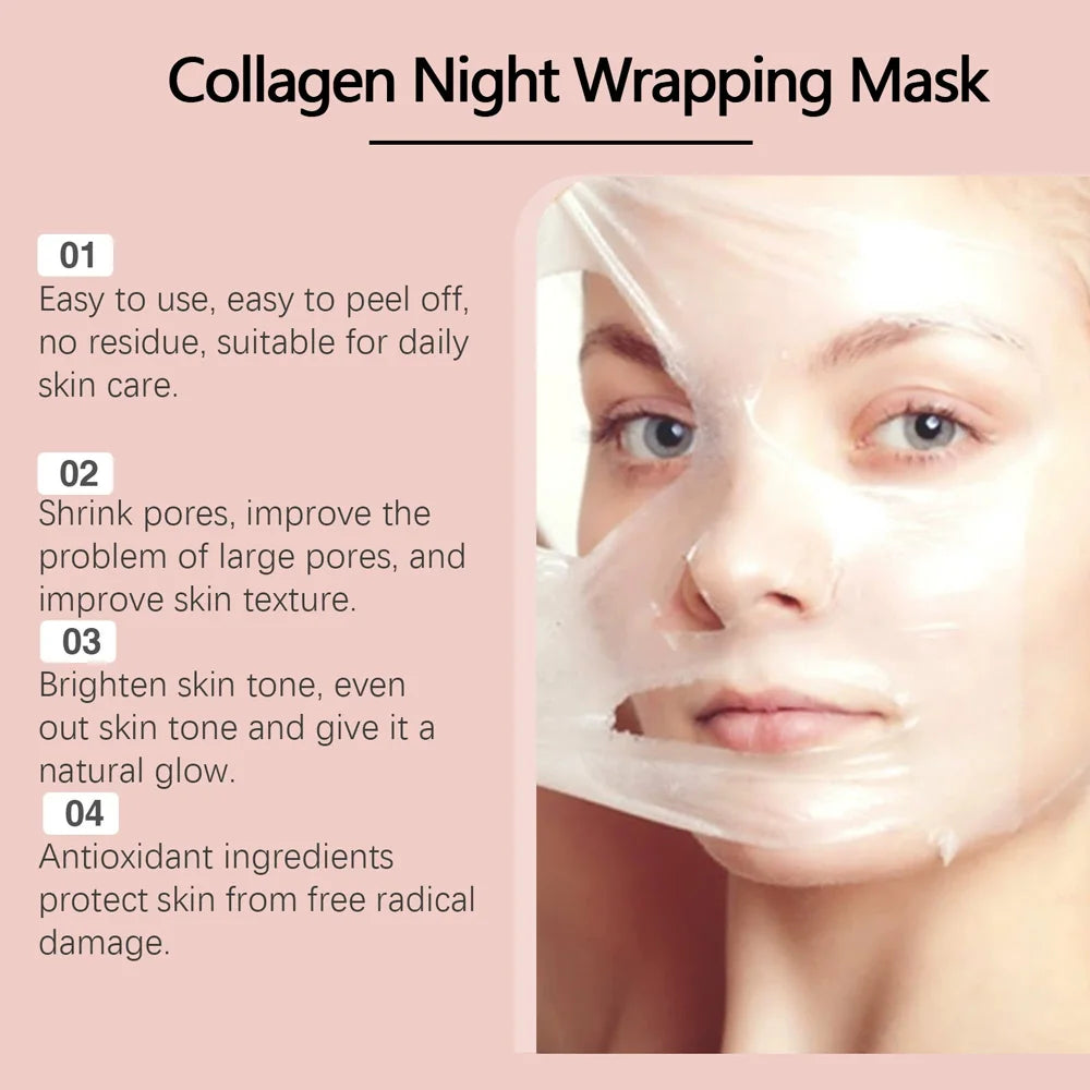 Collagen Korean Overnight Wrapping Peel Off Facial Mask