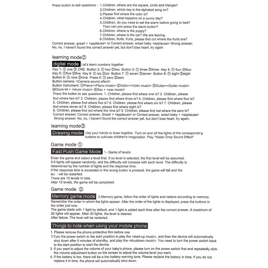 Children Touch Screen Simulation Mobile Cellphone