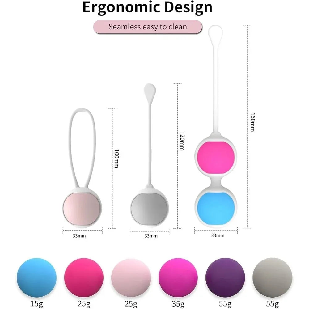 6 Kegel Exercise Weights Exercise Kit Trainer for Vaginal Shrink Exercises