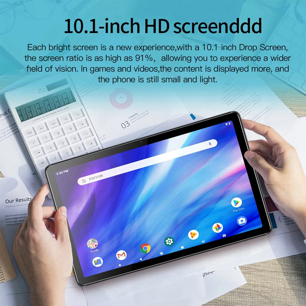 Android Pad 10.1 Inch Octa Core 4GB RAM 64GB ROM WiFi Bluetooth Dual SIM